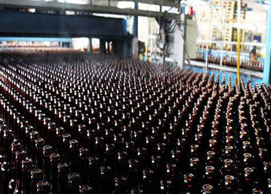 एम्बर बीयर ISO14001 300ml कांच की बोतल उत्पादन लाइन