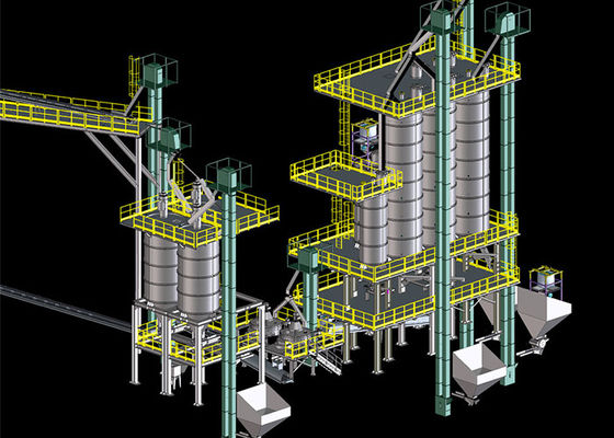खरीदें स्वचालित कंटेनर 380V 120tpd ग्लास बैच प्लांट online manufacture